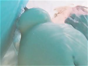 RELAXXXED - huge-titted british babe likes steaming pool bang-out